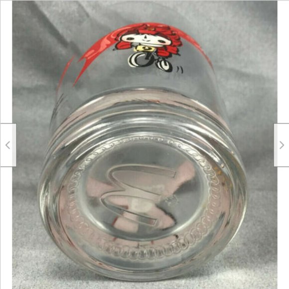 2008 McDonalds Beijing Olympics Red HuanHuan Cycling 16 oz Glass Collectable - Picture 4 of 9
